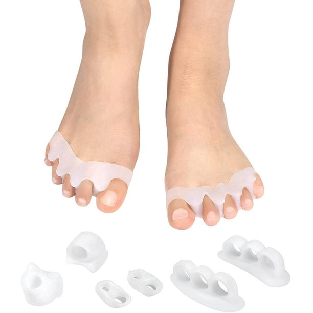 Higoodz Toe Separator, 4 Pairs Soft Gel Toe Stretcher Toe Alignment ...