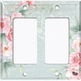 thumbnail image 6 of Metal Light Switch Plate Cover Elegant Floral Musical Damask Mint FLW113, 6 of 13
