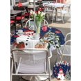 thumbnail image 4 of Outdoor Tablecloth with Umbrella Hole and Zipper, Navy Blue Christmas Round Table Cloth 60 Inch Waterproof Tablecloth, Snowman Xmas Balls Pine Needle Tree Picnic Table Cover for Patio Camping, 4 of 7