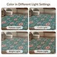 thumbnail image 7 of ODIKA 9'x12' Washable Area Rug Non-Slip, Chair-Friendly Tropical Floral Mosaic With Distressed Jungle Border Snake Vintage Refined for Dining Room, Basement, Large Office, 7 of 7