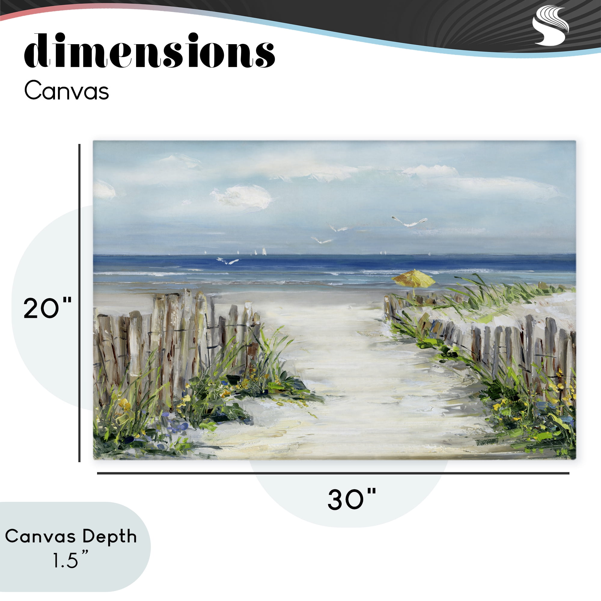 Stupell Industries Sunlit Dune Path To Ocean Canvas Wall Art, design by Sally Swatland
