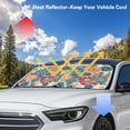 thumbnail image 4 of Binienty Dahlia Floral Front Windshield Sun Shade Boho Automotive Interior Sun Protection for Women Foldable Automotive Sunvisor Protector Foldable 2 Pack, 4 of 8