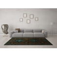 thumbnail image 3 of Ahgly Company Indoor Round Persian Turquoise Blue Traditional Area Rugs, 6' Round, 3 of 4