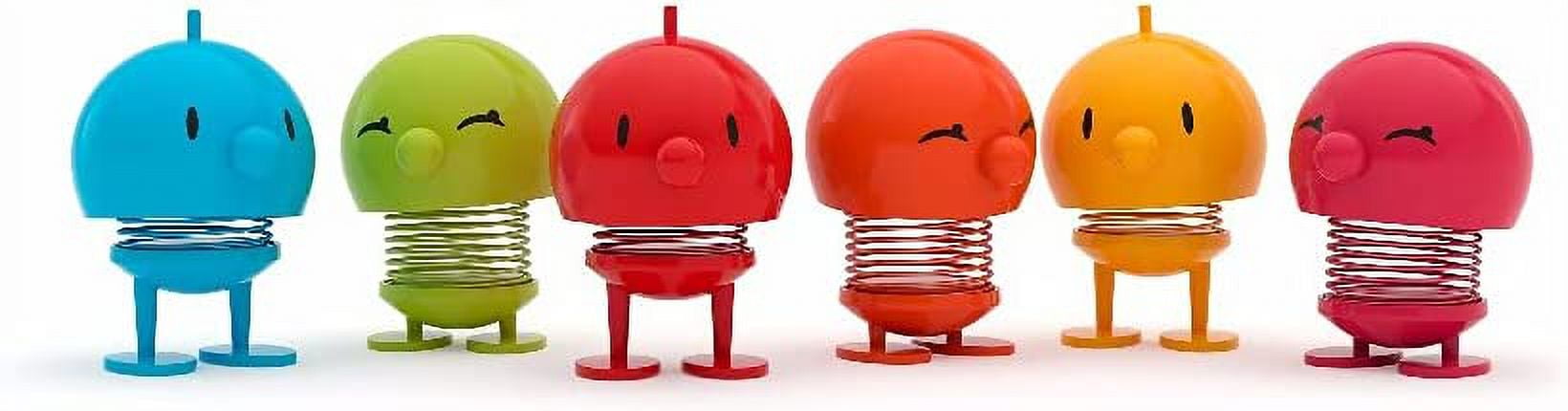 Hoptimist Junior Bumble, Home Decor Ornament - Danish Design, Plastic W/Metal Spring, Medium - Boy with Happy Eyes- (Yellow)