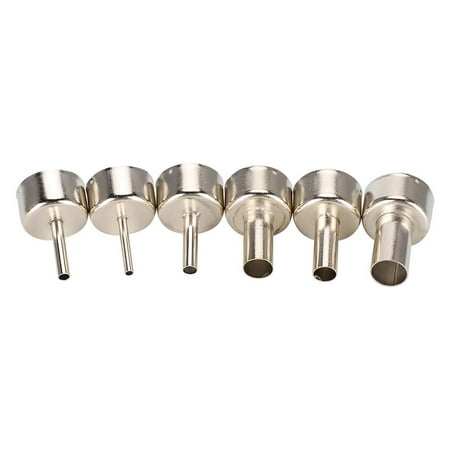

OTVIAP 6pcs Hot Air Nozzle 858 Heat SMD Rework Station Accessory 3/4/5/8/10/12mm Heat Nozzle 858D Hot Air Rework Station Nozzle