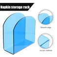 thumbnail image 6 of Pungan napkin stand Clear Acrylic Napkin Holder Freestanding Tissue Dispenser Blue,5"X4.72"X2.05", 6 of 11