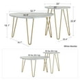 thumbnail image 6 of Novogratz Athena Nesting Tables, White Faux Marble, 6 of 11