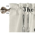 thumbnail image 5 of Country Star Live Laugh Love 3 Piece Kitchen Curtains Tiers and Valances Set, Rustic Berries Pine Cones Red Plaid Rod Pocket Short Window Treatment Tiers Curtains Panel and Valance for Cafe Bathroom, 5 of 5