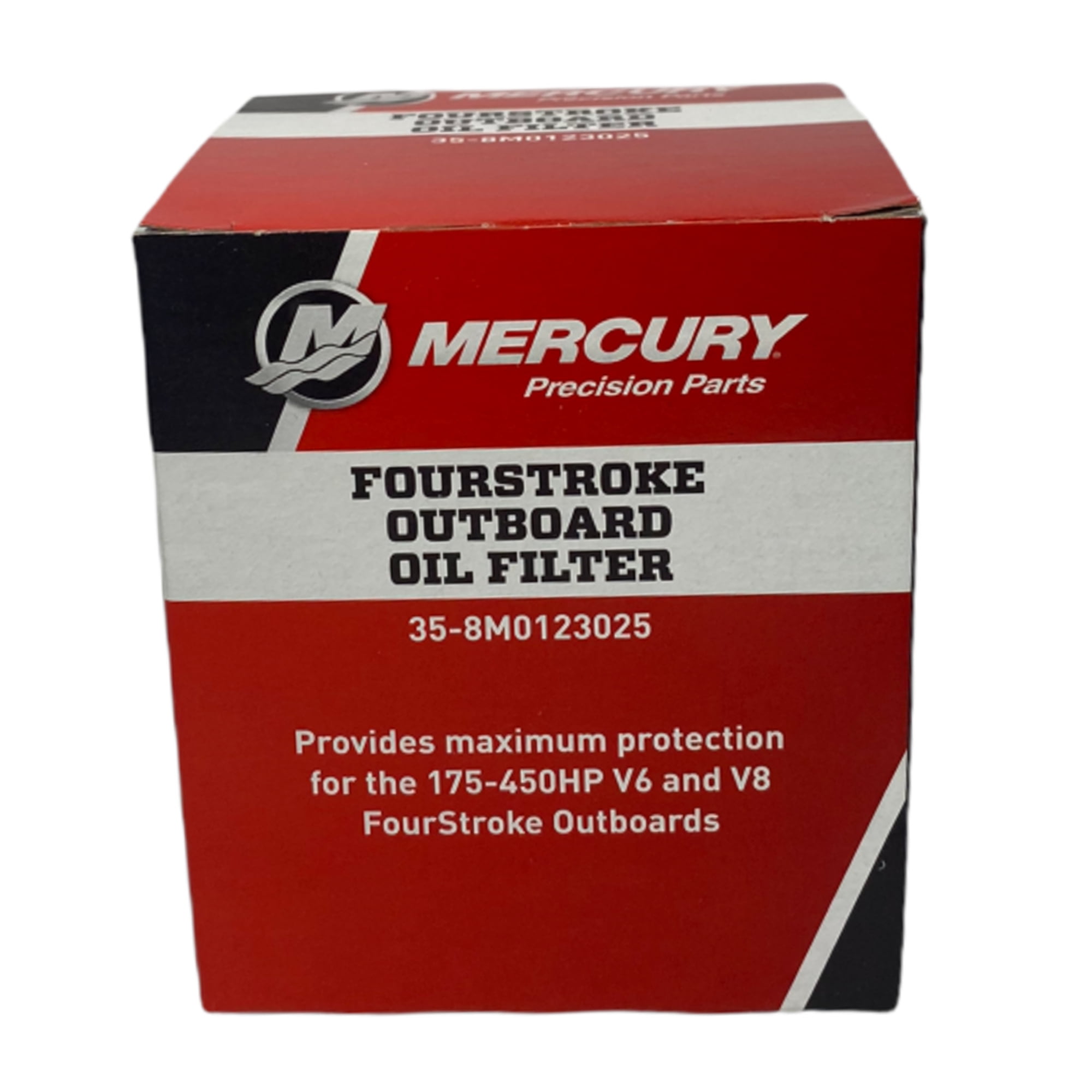 Mercury 8M0123025 Replacement Oil Filter for Select Mercury V6 and V8 FourStroke Outboards