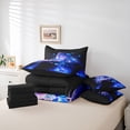 thumbnail image 6 of Erosebridal Kawaii Japanese Girl 7-Piece Twin Bedding Sets,Blue Wild Butterfly Bedding Comforter Set For Kids,Reversible, 6 of 7