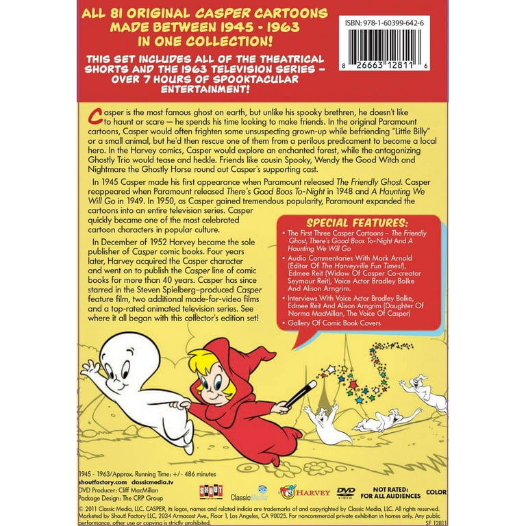 その他 Casper the Friendly Ghost [DVD] Casper the Friendly Ghost (DVD, 5 episodes, 1936) - NEW18 | eBay