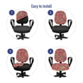 thumbnail image 4 of Fish Office Chair Slipcover, Aboriginal Style Ornamental Fish Feels in Vivid Tones, Protective Stretch Decorative Fabric Cover, Standard Size, Pale Ruby and Multicolor, by Ambesonne, 4 of 5