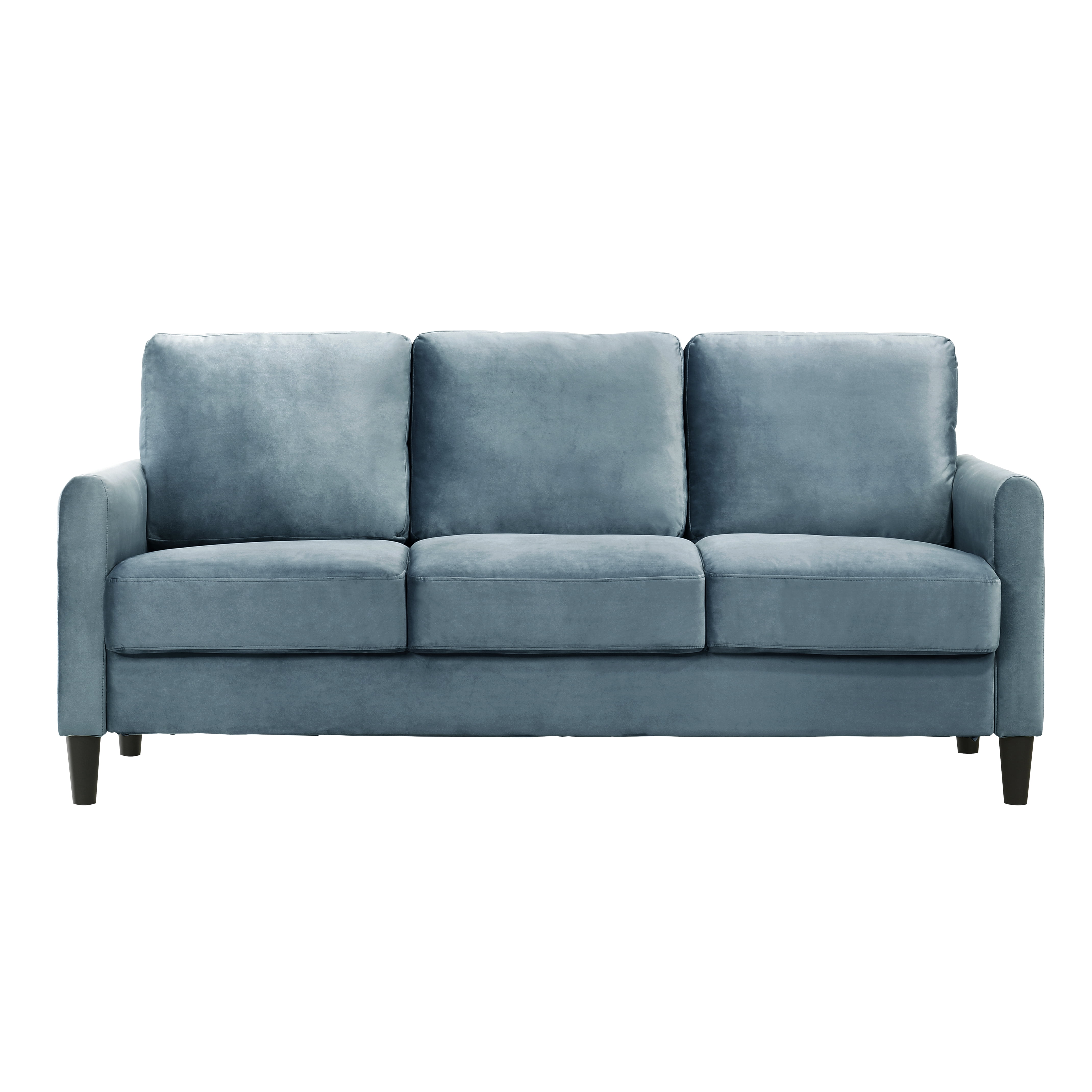 Home Design Airell 2-Piece Living Room Set with Loveseat and Sofa, Soft Velvet Fabric, Modern Upholstered Design, Blue
