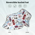 thumbnail image 2 of Bingfone London Landmark2 Bucket Hat for Men Women,Packable Reversible Printed Sun Hats,Fisherman Outdoor Travel Hiking Beach Caps, 2 of 7