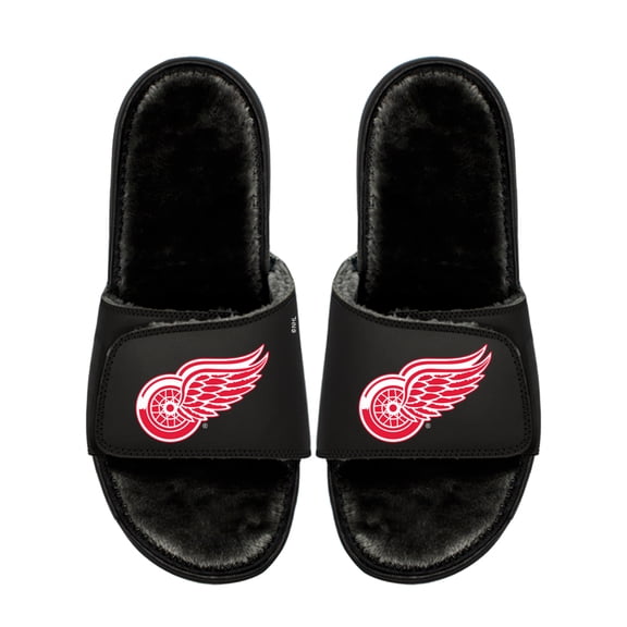 Youth ISlide  Detroit Red Wings Logo Fur Slide Sandals