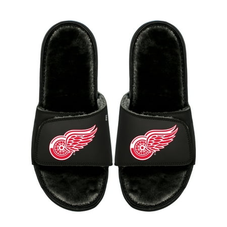 Youth ISlide Detroit Red Wings Logo Fur Slide Sandals