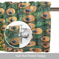 thumbnail image 6 of Rustic Feathered Valance Curtain Peacock Animal Abstract Pattern Window Valances Rod Pocket Short Curtains Window Treatments for Kitchen Bedroom Bathroom Laundry 60" x 18", 6 of 9