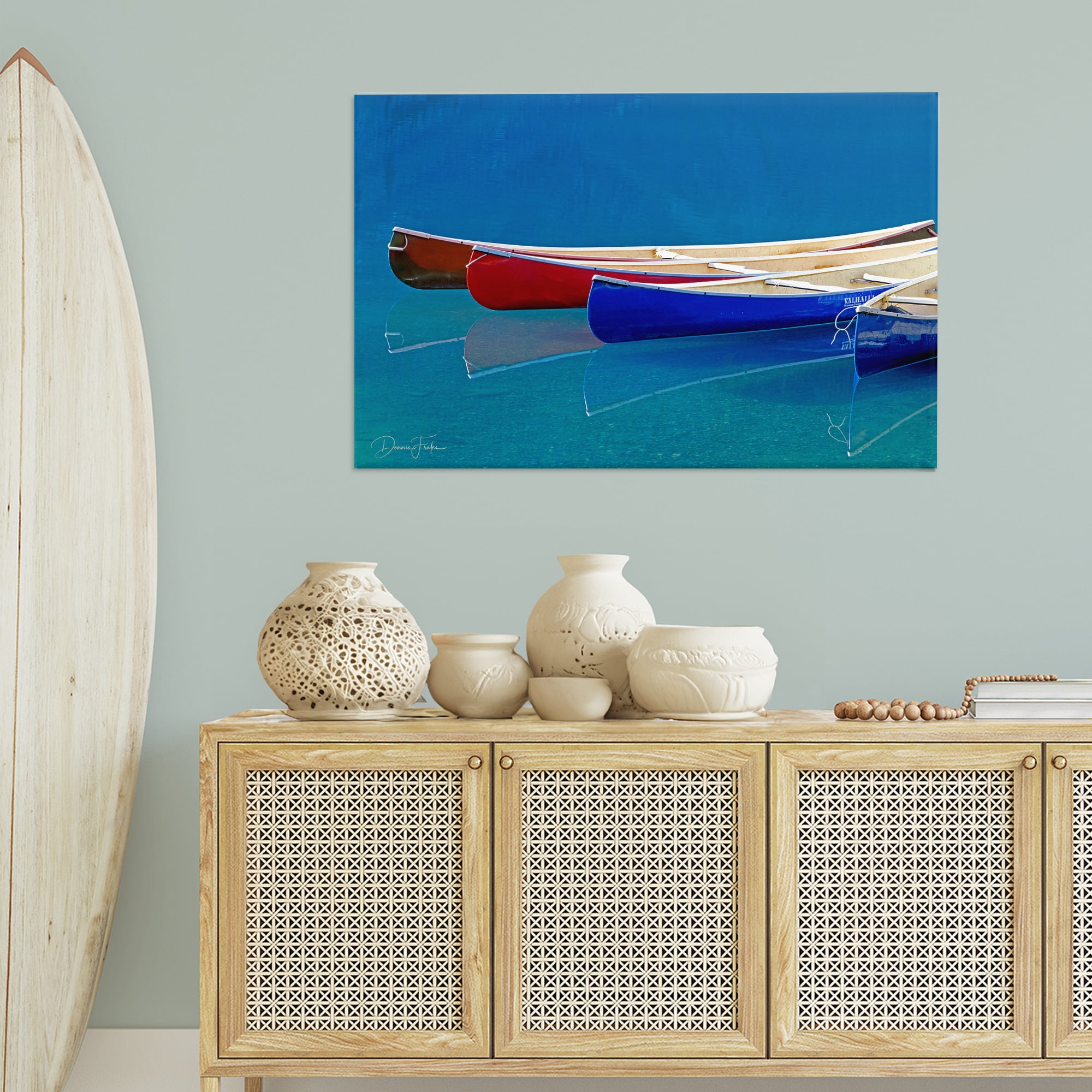Stupell Industries Various Canoe Boats Transportation Photography Wrapped Canvas Art Print Wall Art, 45 x 30