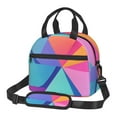 thumbnail image 1 of DouZhe Lunch Bags pour Femmes et Hommes, Abstract Geometry Backdrop Imprime Réutilisable Portable Isolé Refroidisseur Imperméable à l'Eau Lunch Sac Fourre-Tout pour le Travail de Voyage École Pique-Nique, 1 of 6