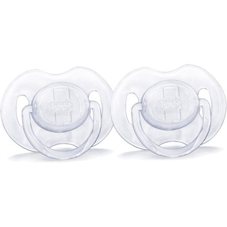 (2 Pack) Philips Avent Orthodontic Transulcent Pacifier, 0-6 Months - 2 Counts