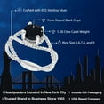 thumbnail image 2 of Gem Stone King 925 Sterling Silver Black Onyx Rope Designed Ring for Women (1.28 Cttw, Round 7MM, Gemstone Birthstone, Available in Size 5, 6, 7, 8, 9), 2 of 6