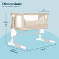 thumbnail image 5 of Beside Me Dreamer Organic Bassinet & Bedside Sleeper, Adjustable, Breathable & Portable, Organic Sesame, 5 of 16