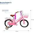 thumbnail image 5 of Bicicleta Infantil Bluelander Rodada 16 Rosa, 5 of 5
