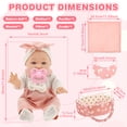 thumbnail image 2 of Keyohome Baby Dolls, 12" Baby Doll Playset with Sleeping Carrier Bassinet Bed Set in Gift Box, Soft Reborn Baby Doll with Cloths/Blanket/Feeding Kit for Girls Ages 3+, 2 of 9
