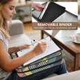 thumbnail image 5 of Haosy Accordion File Organizer Zipper Binder 500 Sheet 6-Tab Expanding File Folder Multi-Pocket 1.2 Inch 3 Ring Colorful Strip, 5 of 7