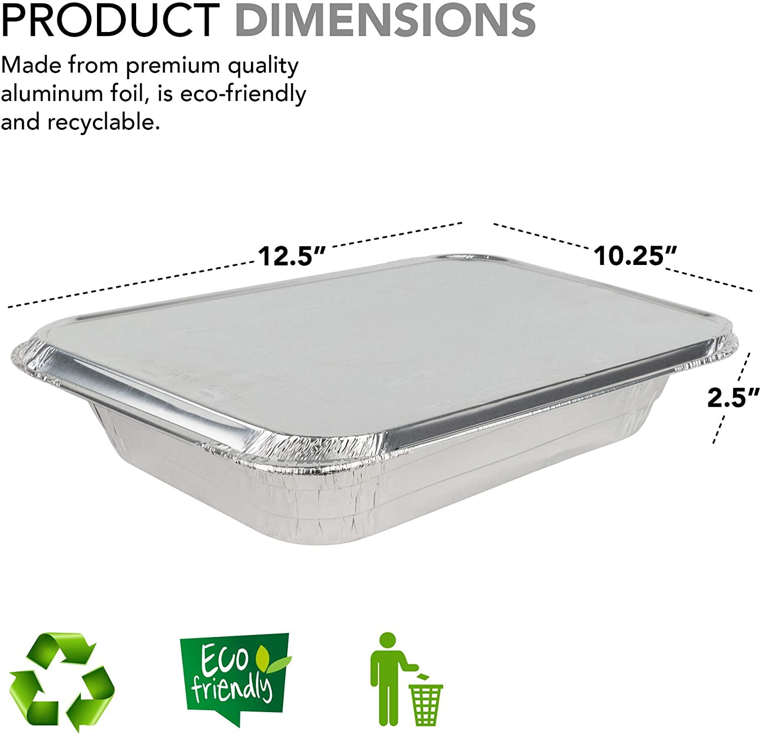 9 Round Aluminum Foil Pans (Pack of 25/50/100) for Roasting, Baking,  Cooking, Freezing buy in stock in U.S. in IDL Packaging
