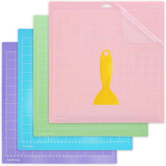 MerryNine 12" x 12" Standard Grip Cutting Mat, for Cricut Maker Explore Air 2/Air/One, 4 Pack
