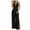 Black, variant on Miqool Women's Summer Sleeveless V Neck Halter Backless Jumpsuit Dressy Casual Wide Leg Long Pants Rompers One Piece Outfits with High Slit