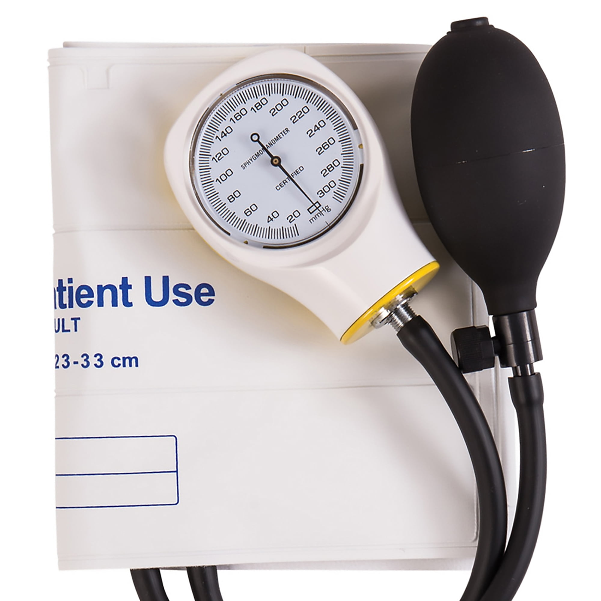 MABIS Adult Cuff Arm Aneroid Sphygmomanometer Unit 2-Tubes White 5 per Box