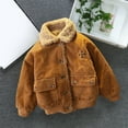 thumbnail image 4 of AherBiu Toddler Boys Clothes Corduroy Fleece Lined Winter Jackets for Little Boy Button Down Lapel Coats, 4 of 7