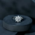 thumbnail image 5 of Rosec Jewels Lab Grown Diamond Cluster Engagement Ring (EF-VS Quality) - Ready to Gift, 18K White Gold, US 3.00, 5 of 9