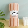 thumbnail image 2 of Kedshhgu Colorful Striped Highly Absorbent Coral Velvet Towel, Soft Comfortable Face Wash Towel, Children's Household Soft Gift Towel, Fluffy Wash Rags for Body, Coral Wash Cloths(11.8*23.6in), 2 of 5