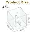 thumbnail image 2 of Uxcell 4PCS Vitrina para Anillos de Campeonato con Base de Madera, Cubo de Béisbol Acrílico Soportes para Anillos a Prueba de Polvo, 2 of 6