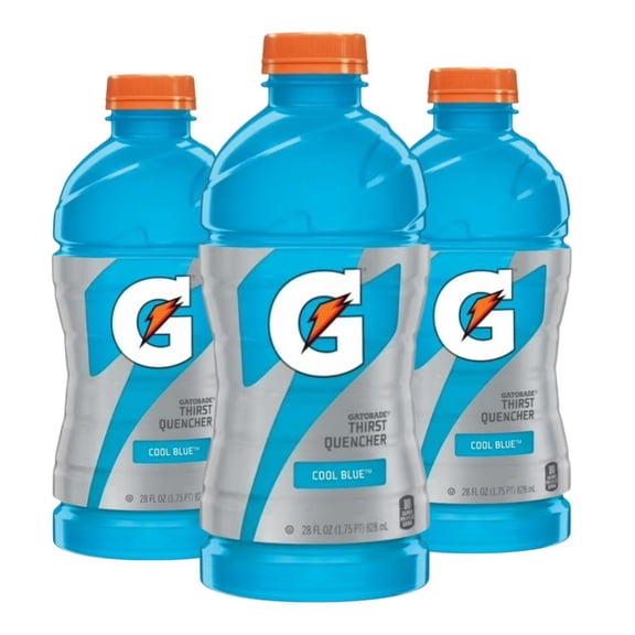 Thirst Quencher for Gatorade Cool Blue Thirst Quencher, 28 Fl Oz (Pack of 3)