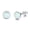 White, variant on Sterling Silver Earring 925 Opal Round Ear Studs Birthstone Gift for Women