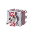 thumbnail image 2 of Unique Bargains 4PDT Lacthing Rocker Toggle Switch AC10A 380V 15A 250V 12P ON/ON Metal Bat 2pcs, 2 of 3