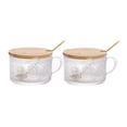 thumbnail image 2 of 2 vasos de vidrio reutilizables, transparentes, bonitos, para leche, zumo B, 2 of 9