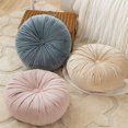 thumbnail image 3 of Round Pumpkin Floor Pillow, Meditation Floor Pillow Thicken Decompression Floor Cushions Large Handmade Pillows Seating Cute Decorative Cushion for Yoga Living Room (Champagne), 3 of 5