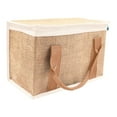 thumbnail image 1 of Bolsa de entrega aislada, bolsa de compras de comestibles, bolso de mano portátil multiusos con Blanco caqui, 1 of 9