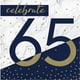 thumbnail image 1 of Servilletas de 65 cumpleaños de color azul marino y dorado de Creative Converting, 6,5 pulgadas, 1 of 2