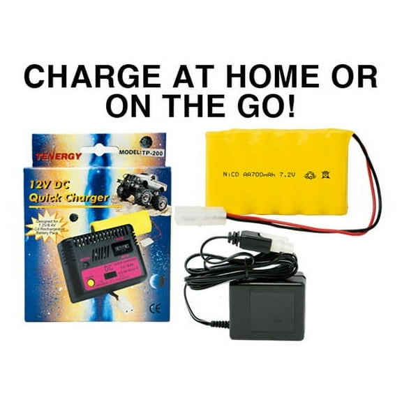 7.2 Volt NiCd Battery Pack (700 mAh)   Wall Charger   Car Charger