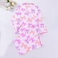 thumbnail image 4 of Shadoumai Satin Silk Valentine's Day Pajamas Set for Women Polka Dot Pjs Button Up Shirt+Pants 2 Piece Valentine Jammies, 4 of 6