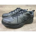 thumbnail image 1 of New Balance 608 Sneakers Black Leather Slip Resistant Mens Size 10.5 4E Wide, 1 of 6