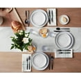 thumbnail image 3 of Table Runner Dresser Scarves 36 Inch Long, Abstract Natural Marble Stone Linen Dining Table Runners Modern White Agate Pattern Tabletop Scarf for Wedding Holiday Party Kitchen, 3 of 7