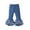 Blue, variant on MeetoTime Toddler Baby Clothes Elastic Waist Flared Jeans Girls Buttons Denim Pants 1-6 Years