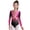 Hot Pink, variant on Rhythmic Gymnastics Leotard for Girls Gradient Long Sleeve Ballet Dance Top Figure Skating Bodysuit Hot Pink 8